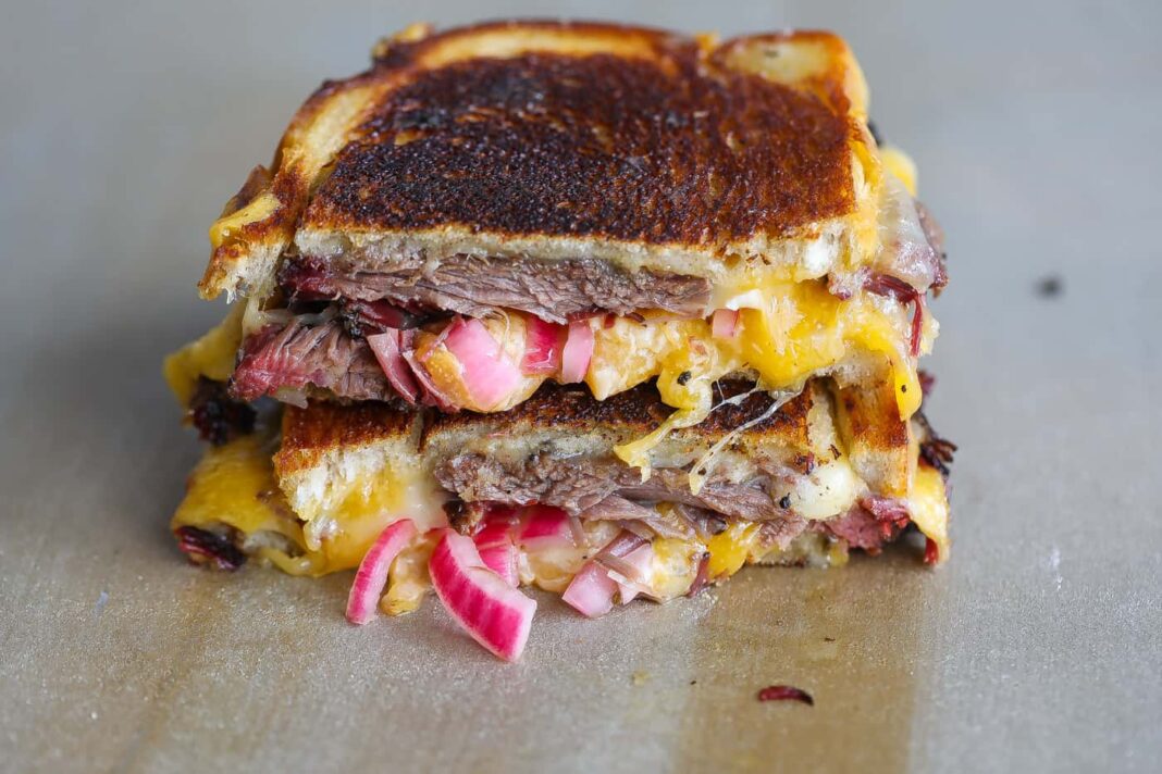 Smoked Brisket Grilled Cheese Sandwiches hopemakers