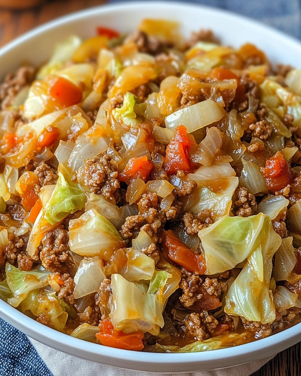 Hearty Ground Beef and Cabbage Skillet hopemakers